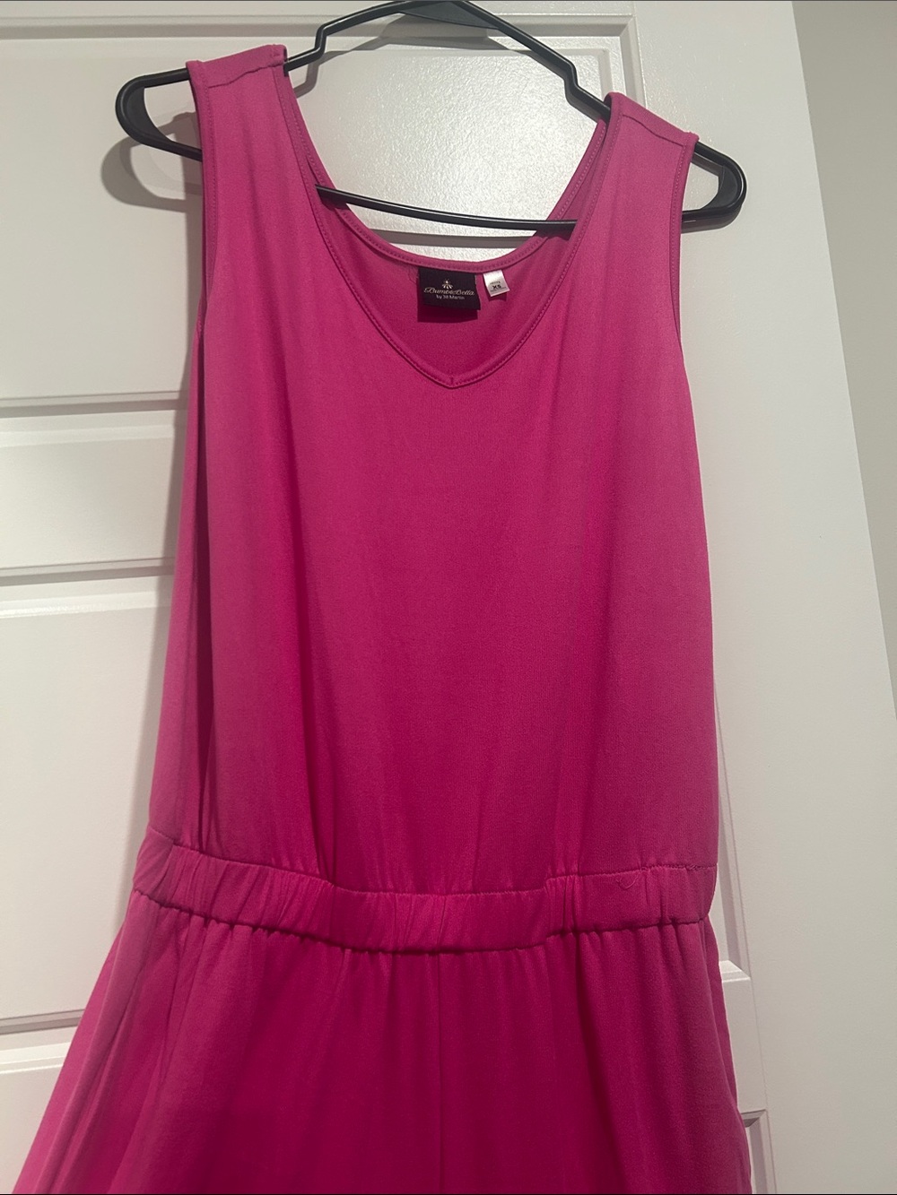 Soft Casual Bright Pink Sleeveless, Wide Leg Jumpsuit